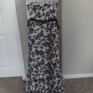 Black and White Mermaid Prom Dress